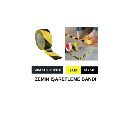 YER İŞARETLEME BANDI 50MM X 30YRD SARI-SİYAH